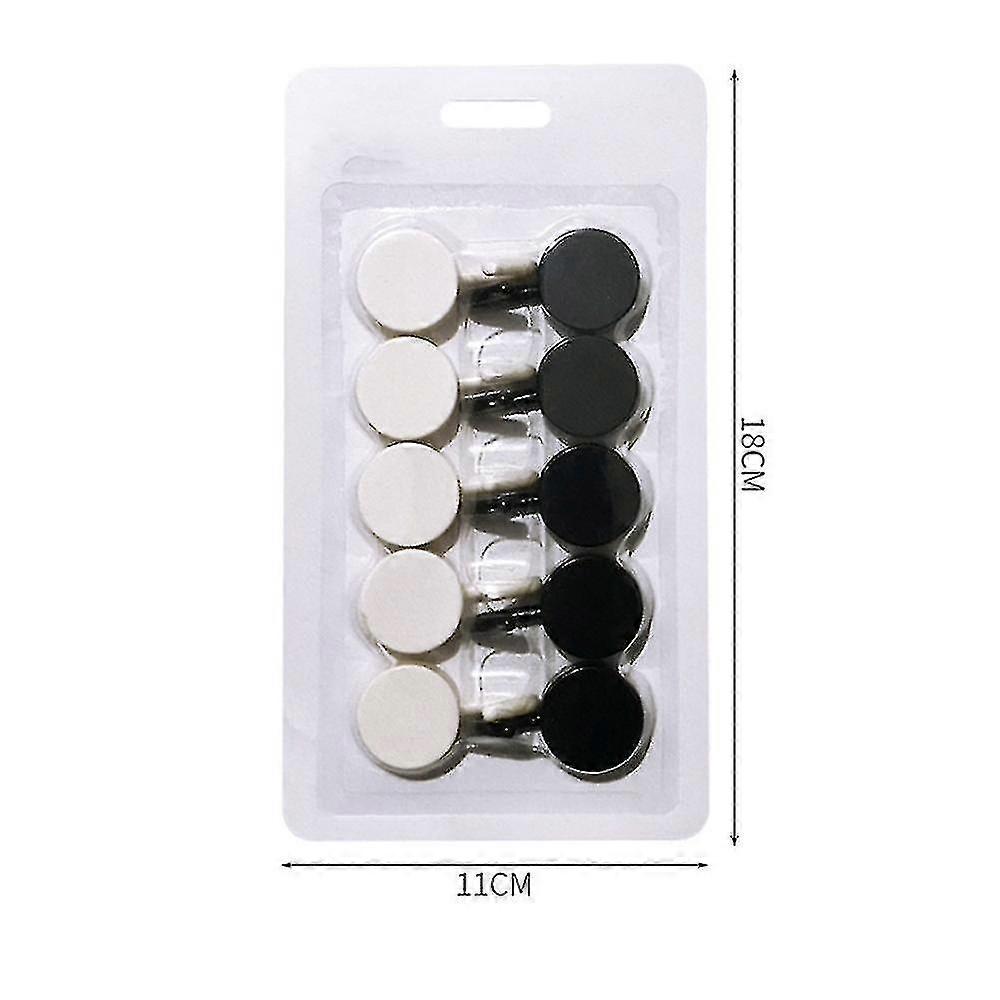 Household Strong Adhesive Non-marking Hooks 10 Packs (black + White)a