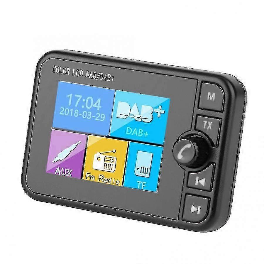 Receptor de rádio Dab no som estéreo do carro adaptador de transmissão de sinal digital dab+ antena compatível com Bluetooth mp3 fm transmissor