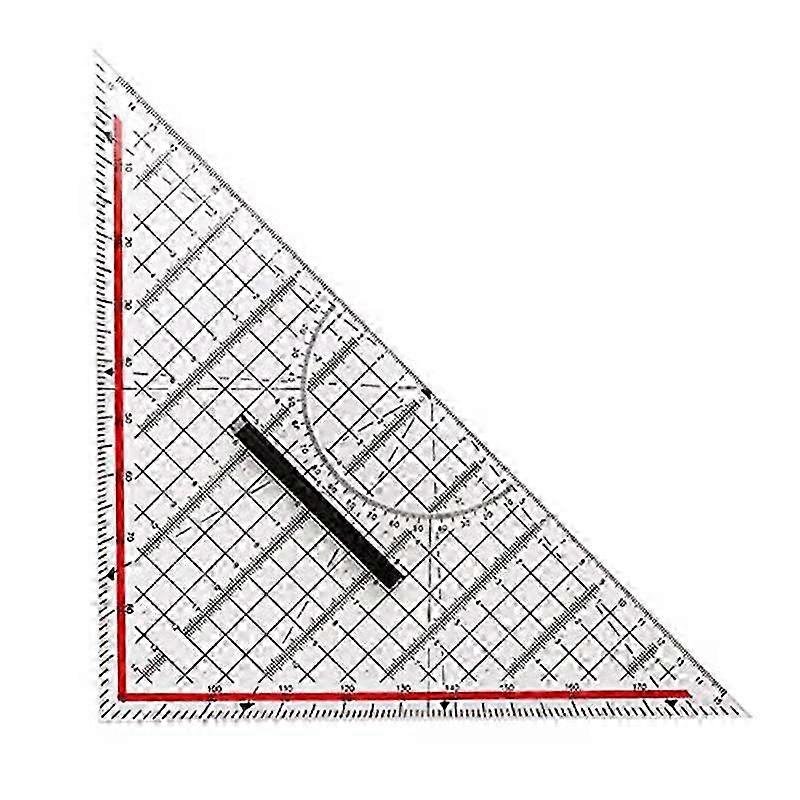 30cm Drawing Triangle Ruler Multi-function Drawing Design Ruler With Handle Protractor Measurement