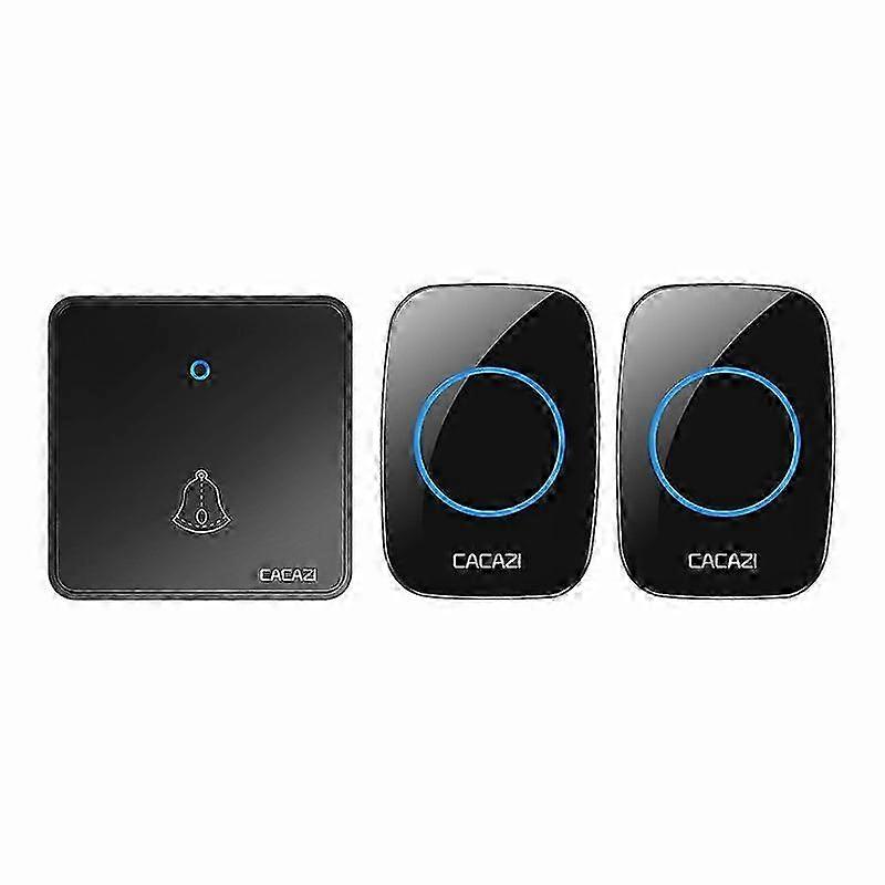 Wireless Digital Remote Control Doorbell with 86 Large Button Pager, Home Doorbell One-To-Two Pager