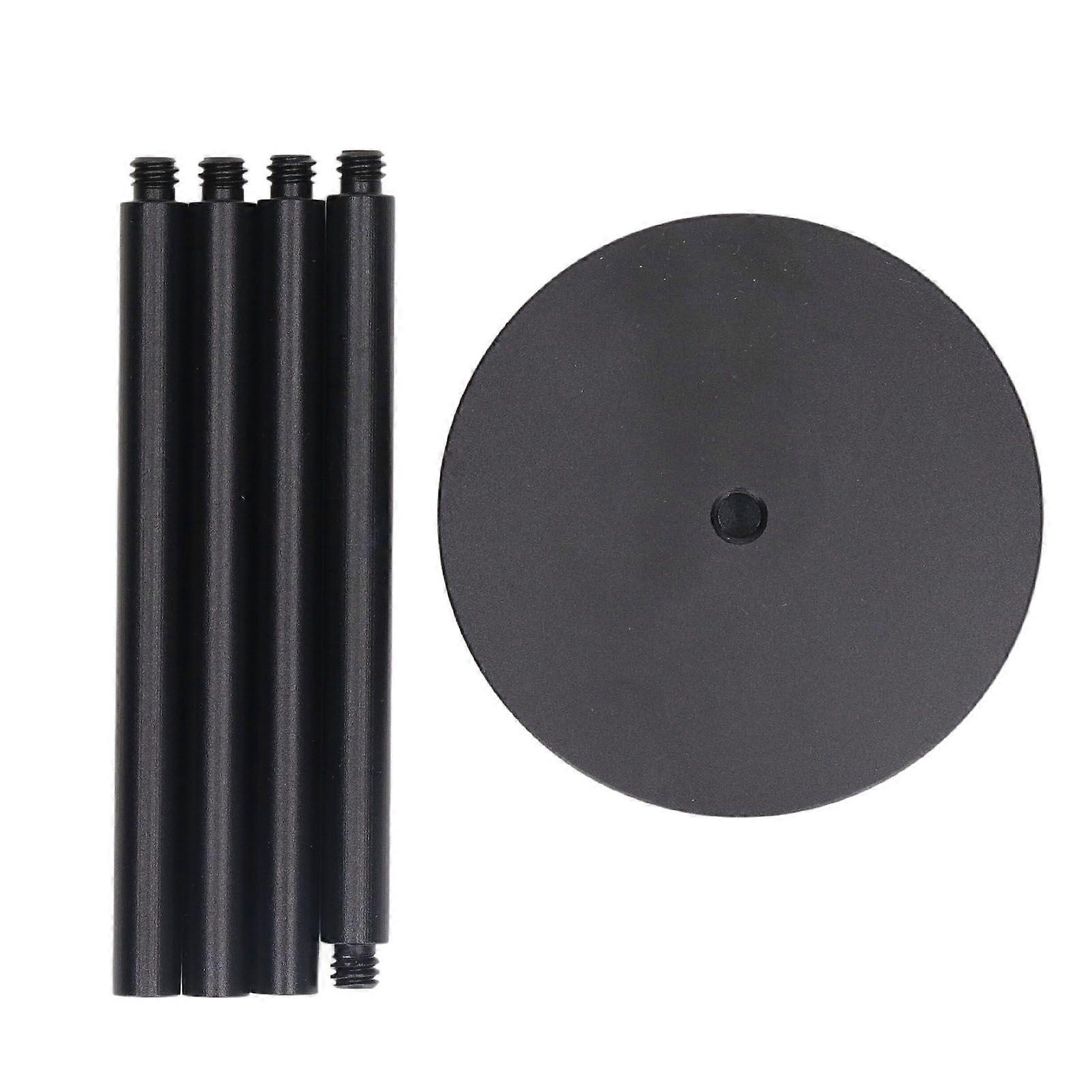 Camping Lantern Stand Collapsible 4 Sections Camping Lamp Pole with Base Aluminum Alloy Light Bracket for Outdoor Picnic