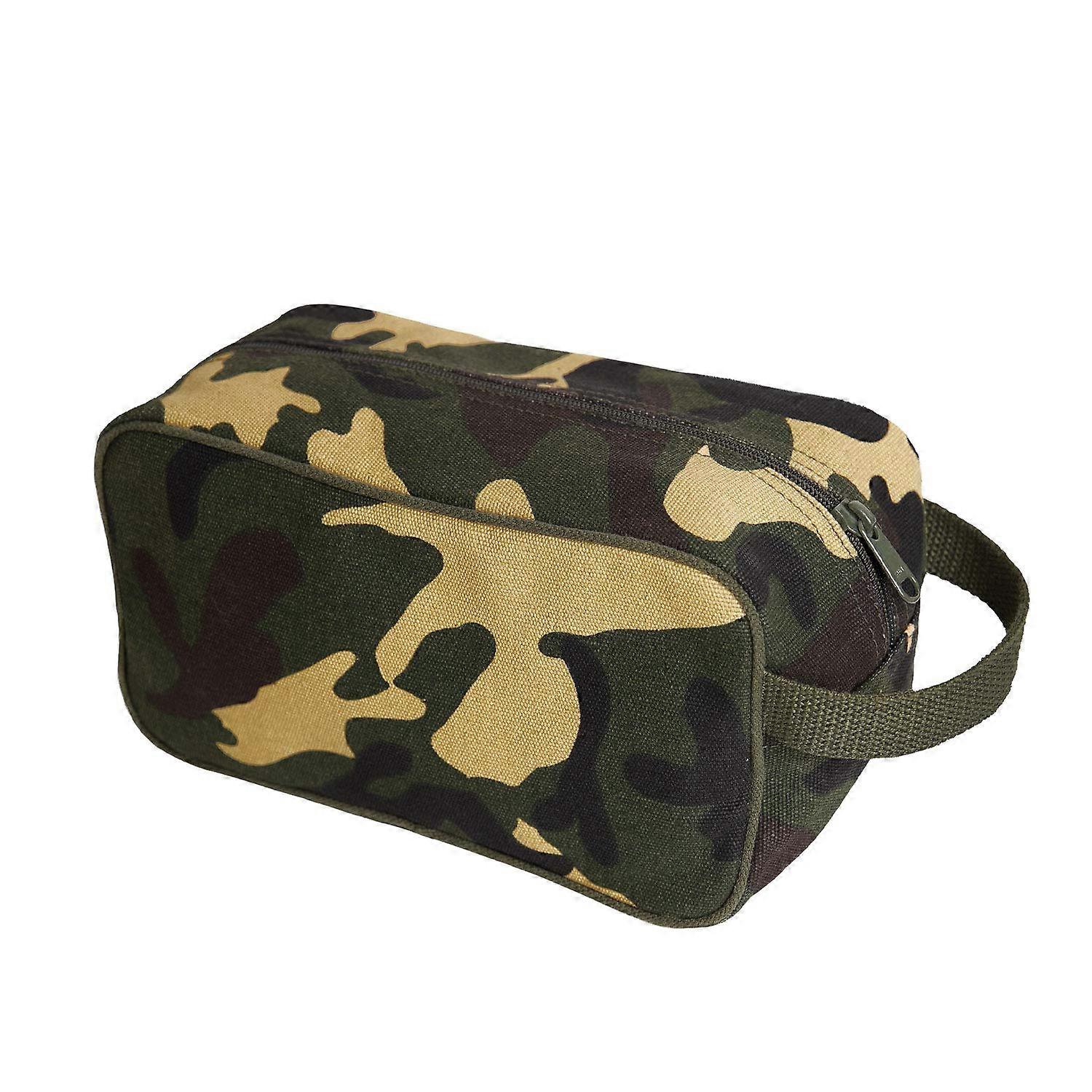 Canvas Toiletry Bag Travel Organizer, Compact Multi-Compartment Case, Durable Water-Resistant Canvas, Portable Travel