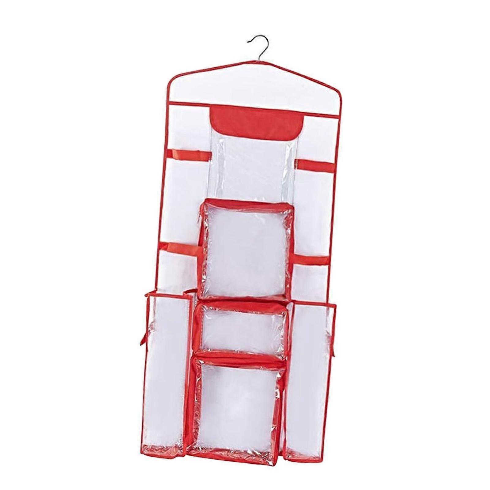 Hanging Wrapping Paper Storage Bag Transparent Hanging Gift Wrap Rolls Holder
