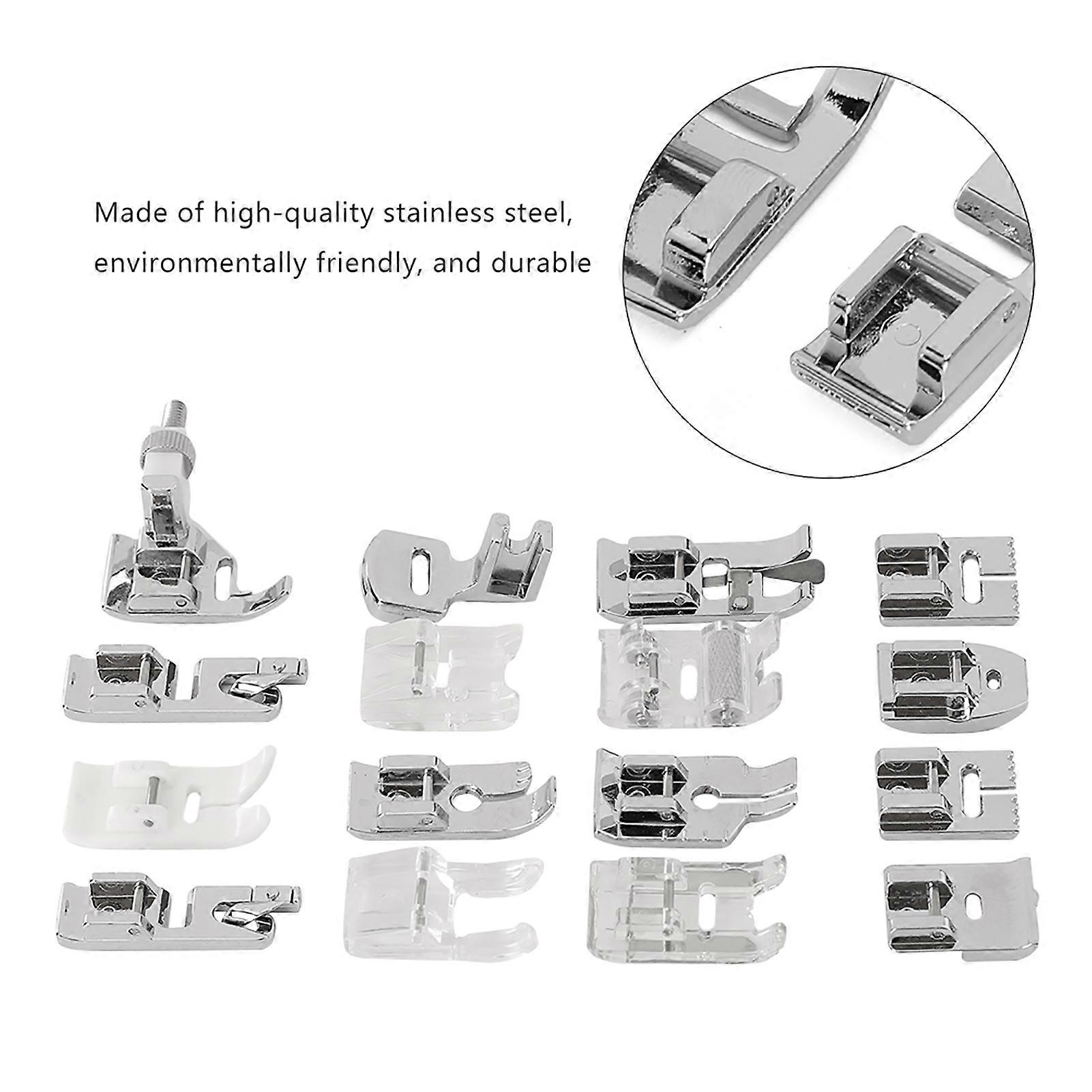16Pcs Presser Foot Set Household Multi Functional for Sewing Machine Accessories