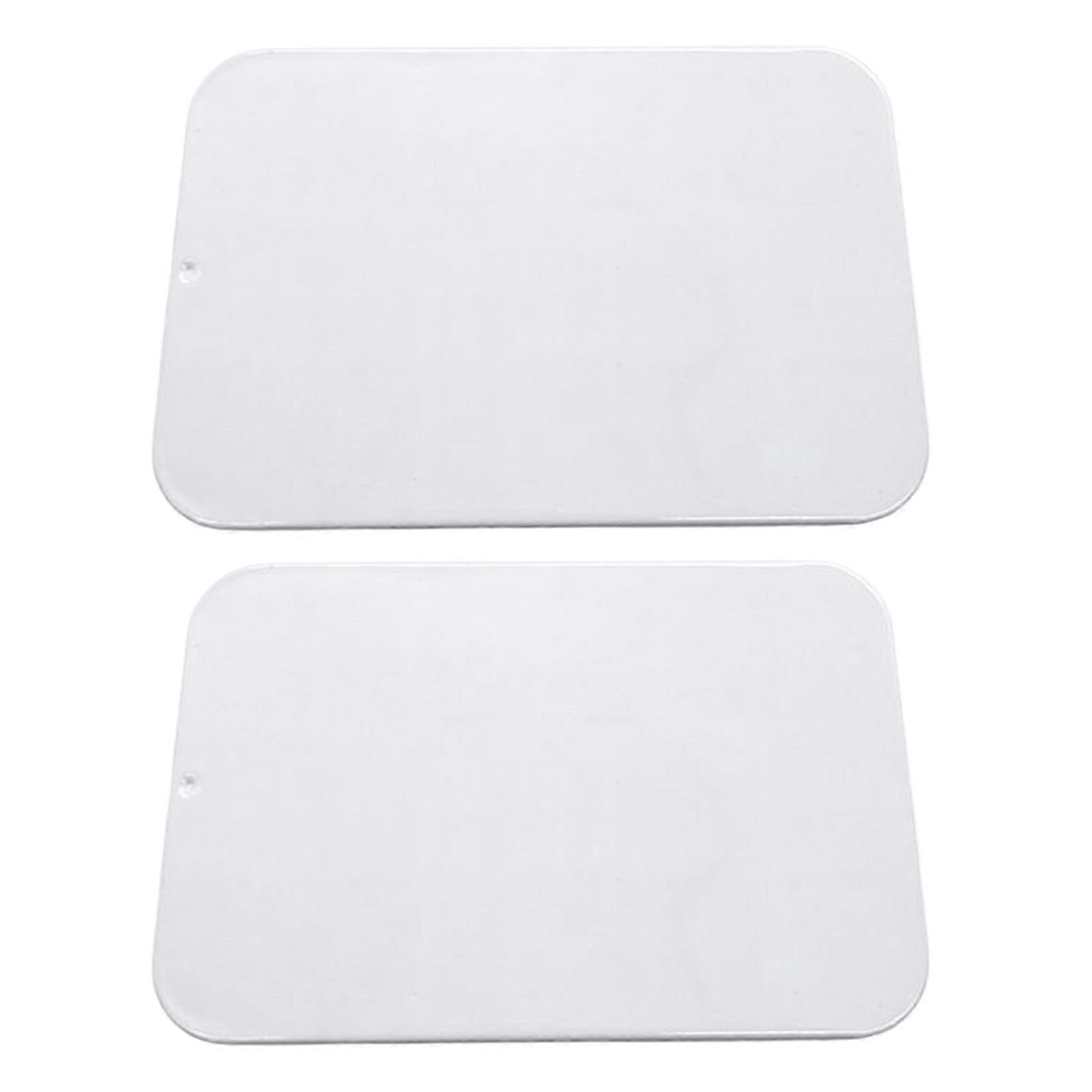 2pcs Fashionable Rectangular Sturdy Iron Home Storage Tins with Sliding Lids for Portable Household Daily Casual Use White