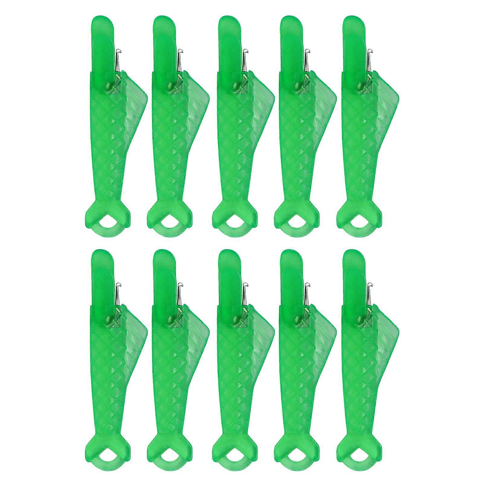 10 Pcs/Set Fish Mouth Sewing Machine Needle Threader Automatic Sewing Needle Threader Practical Needle Threader Tool  Green