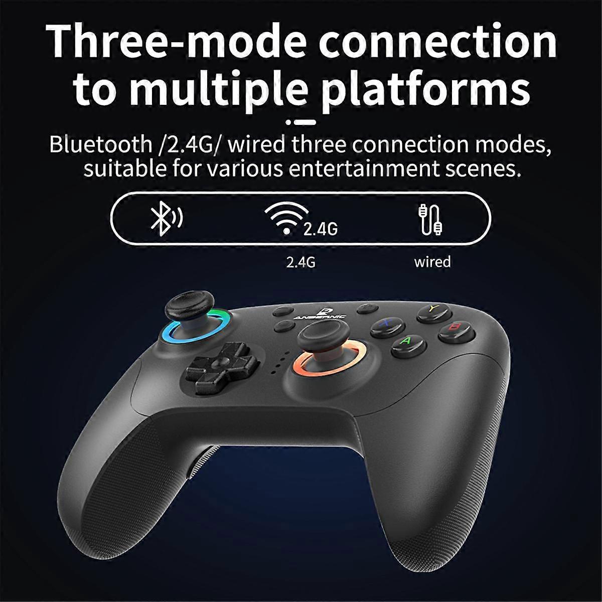 RGP01 Gamepad Wireless Bluetooth Game Controller RGB Hall Effect Joystick for PC Android IOS Steam