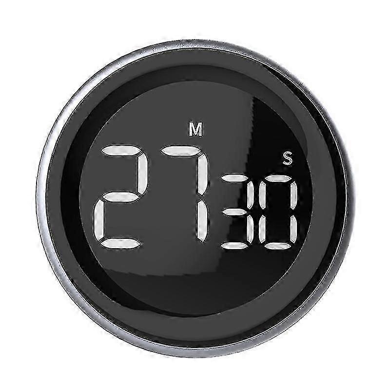 Kitchen Timer Digital Timer with Stopwatch and Countdown Function Aluminum Alloy Housing 2 Display Screen Modes 3 Adjustable Volume Levels