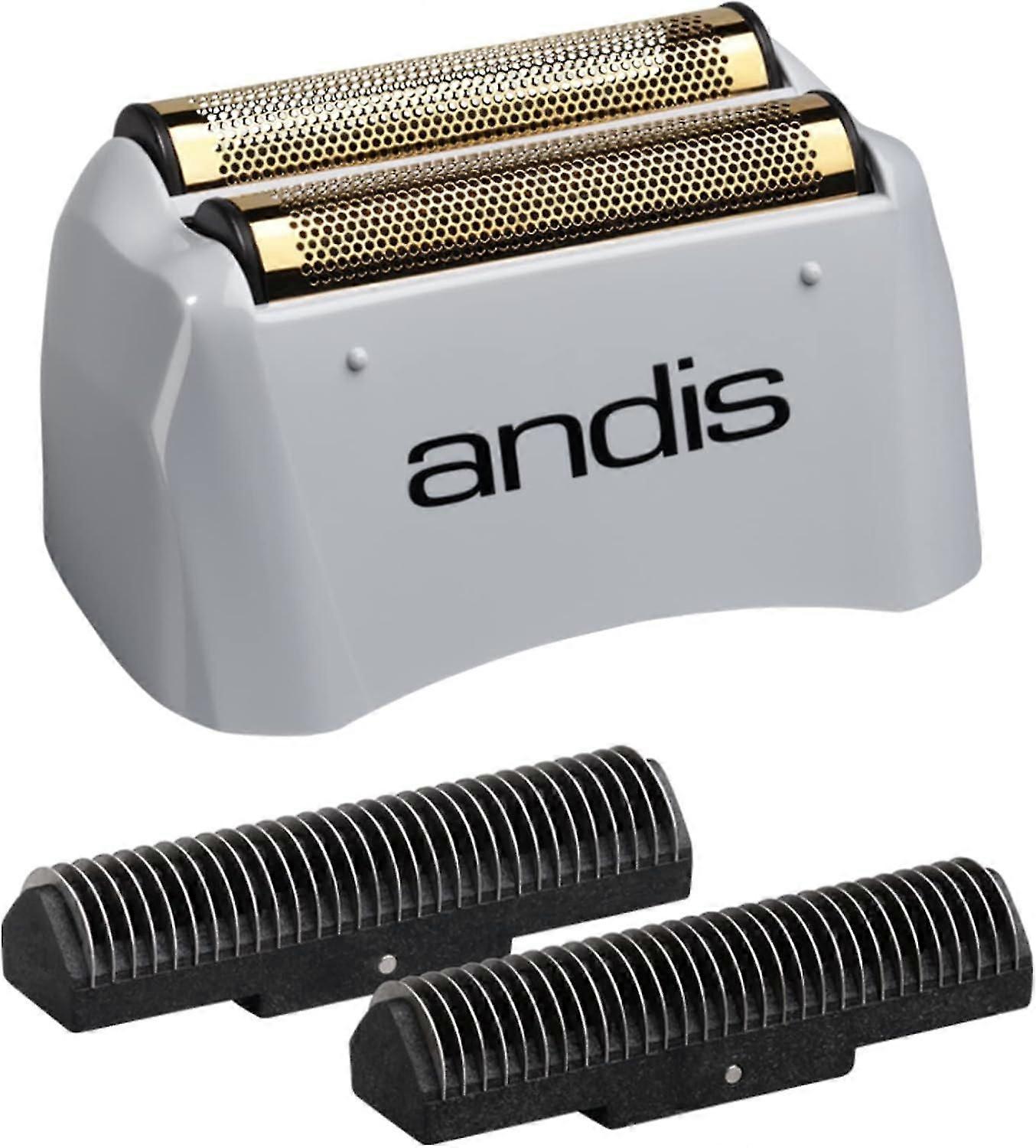17155, Pro Shaver Replacement Foil and Cutter - Compatibles with Andis Models, Super Soft Gold Titanium Cutters - for Close Cutting, Smooth Shaving