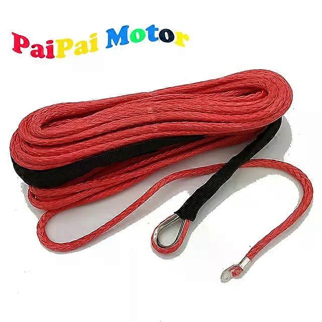 15m 7700 lbs Winch Rope String Line Cable With Sheath Synthetic Towing Rope Car Wash Maintenance String compatible for  ATV UTV Off-Road MAXP