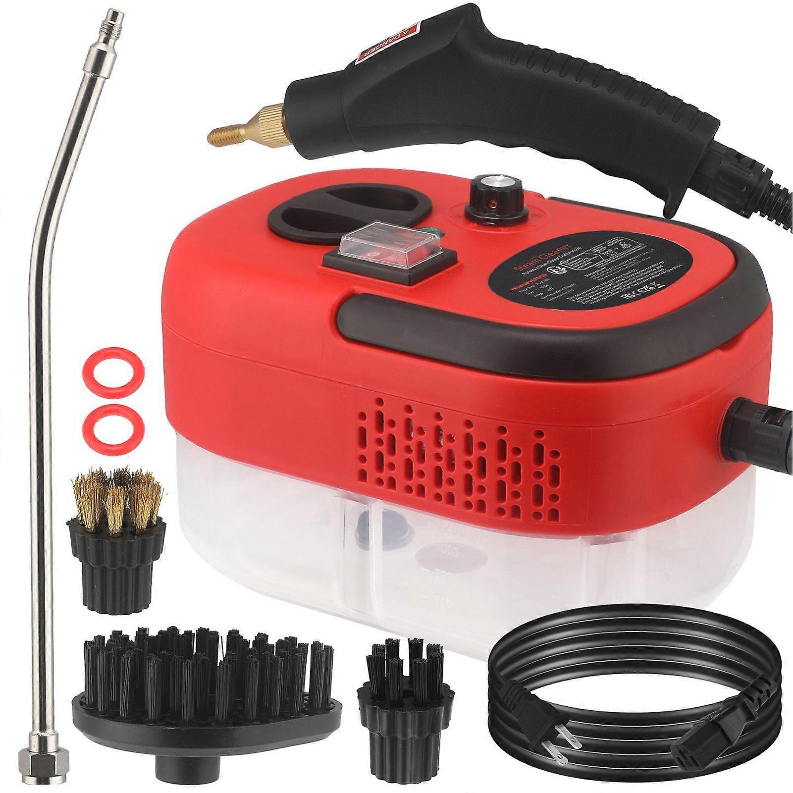 Pressurized Handheld Steam Cleaner with 4pcs Multi-surface Accessories 1500W 105 High Temperature Deep Cleaning Steamers with 6 Gear Adjustable Ergono