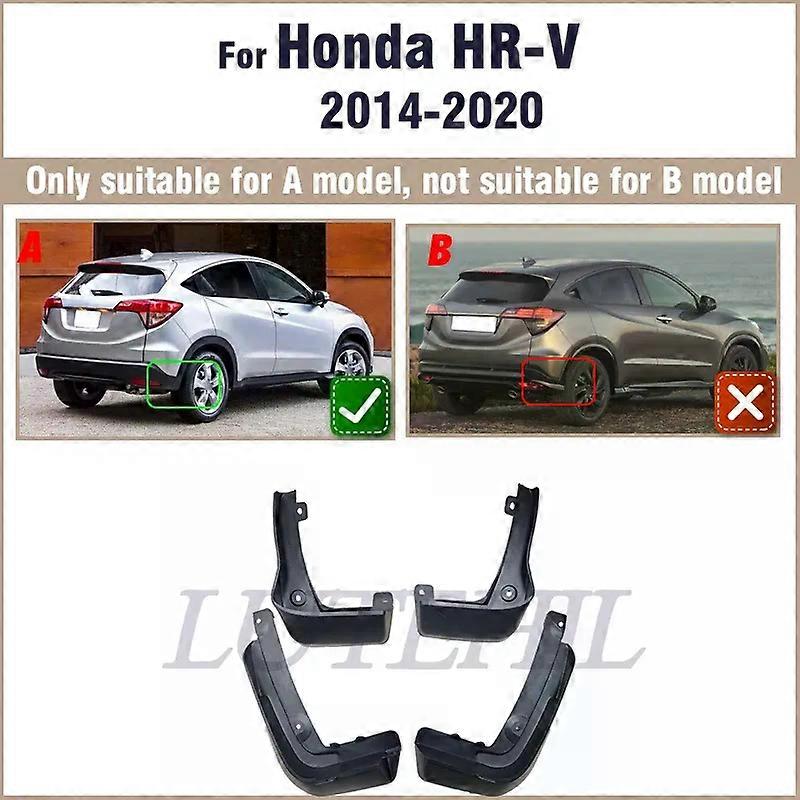 Exquisite 4Pcs Car Mudflaps Front Rear Fender Flares Mudflaps for HONDA/HR-V HRV 2014-2020 Mud Flaps Splash Guards Auto Mudguards