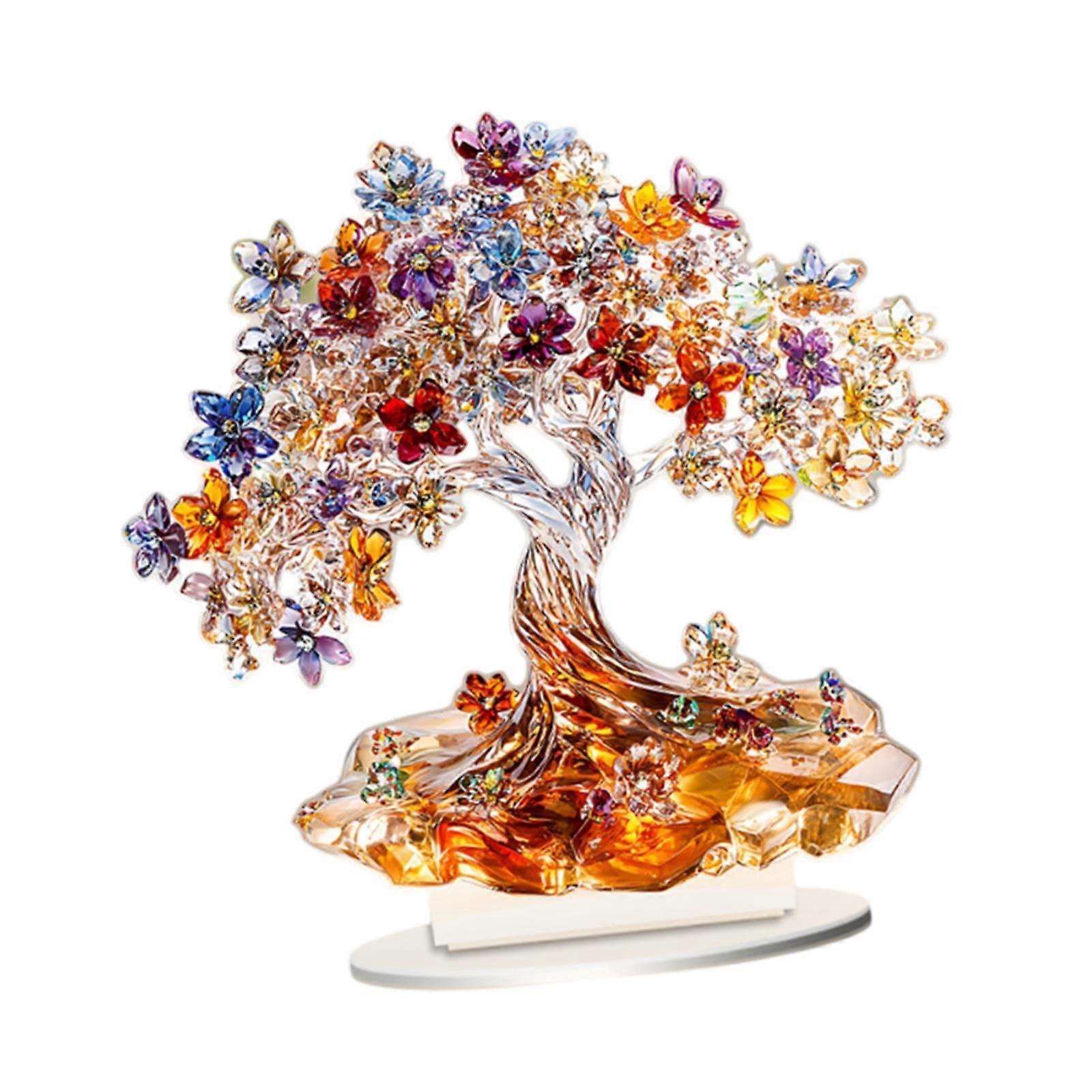 Acrylic Tree Desktop Decor Creative Home Decoration for Corner Display Shelf Orange