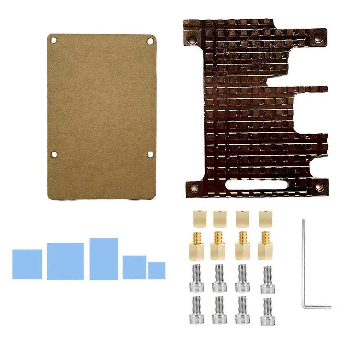 For 3B Pure Copper Heatsink Protective Case Passive Cooling Protective Shell Metal Enclosure for RP