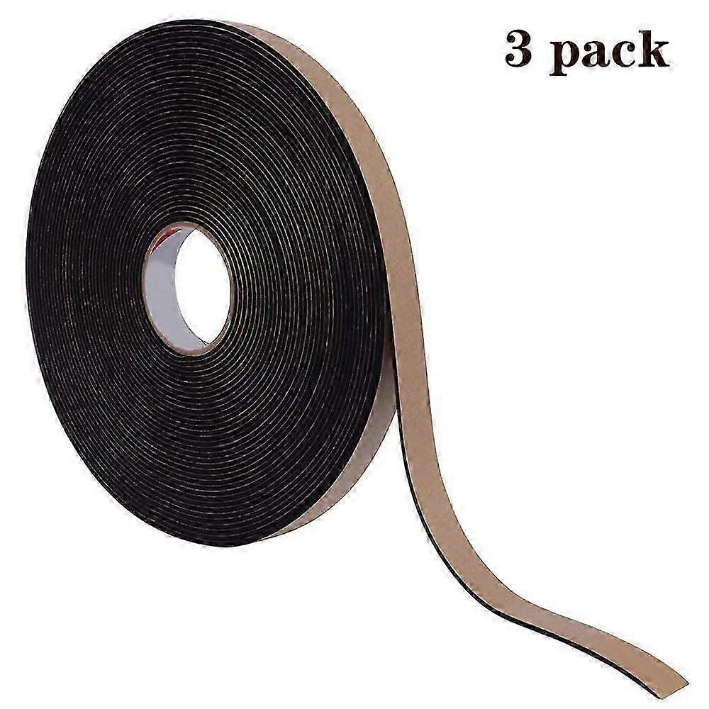 3Pcs Insulation Foam Seal Tape Strips with Self-Adhesive, Weather Stripping for Windows and Doors, Anti-Collision