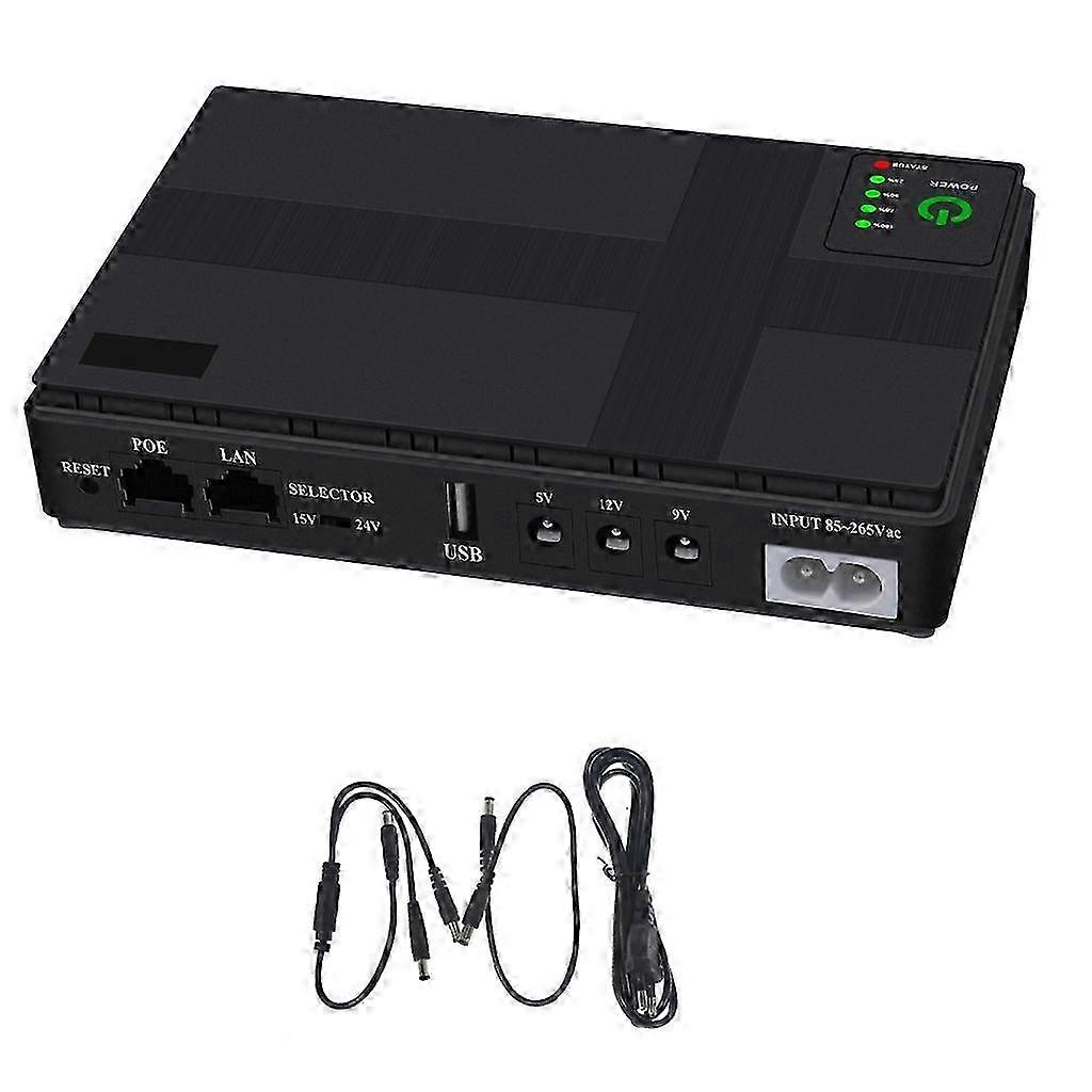 10400mAh Lithium UPS Battery Backup for LED Lights, Speakers, and WiFi Routers