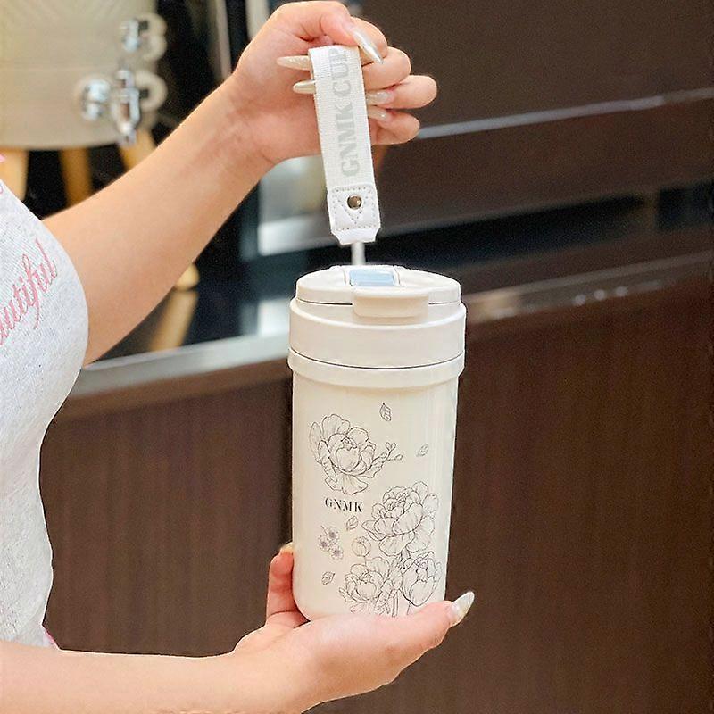 Travel coffee mugs 20oz,reusable coffee cups with lids,stainless steel vacuum thermos coffee tumblers-White