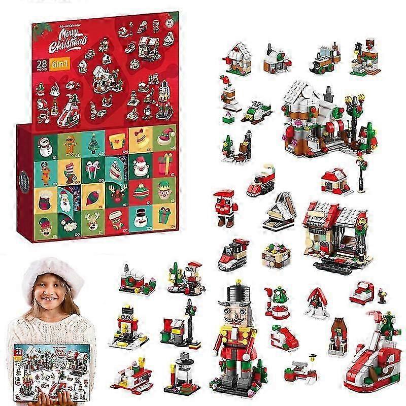 Christmas Advent Calendar 24 Days Countdown To Christmas Surprise Blind Box Gifts Set Building Blocks Toys Gifts For Kids