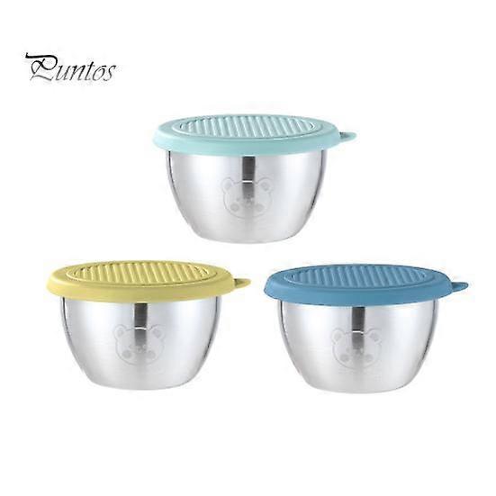3/6Pcs Sauce Cups Salad Dressing Containers 50ml Reusable Leak-Proof Stainless Steel Sauce Containers with Silicone Lids for Dressings Condiments