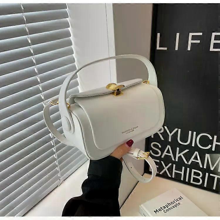 Klassisk Svart Axelväska Kvinnors Mångsidiga Retro Crossbody Square Väskor Nya Stor Kapacitet Texturerad Läder Flap Handväskor