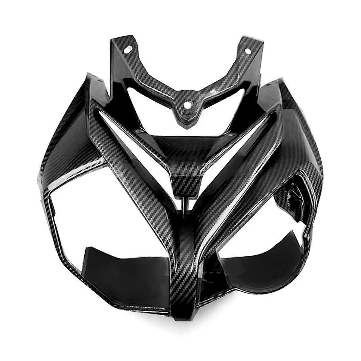 For S1000R 2014-2018 Motorcycle Headlight Cover Case Shell Upper Front Nose Cowl Panel Surround Fairing Cabon Fiber