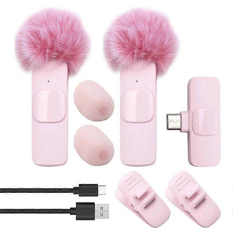 New Wireless Lavalier Microphone Portable Audio Video Recording Mini Microphone for PC Camera Live Gaming Phone