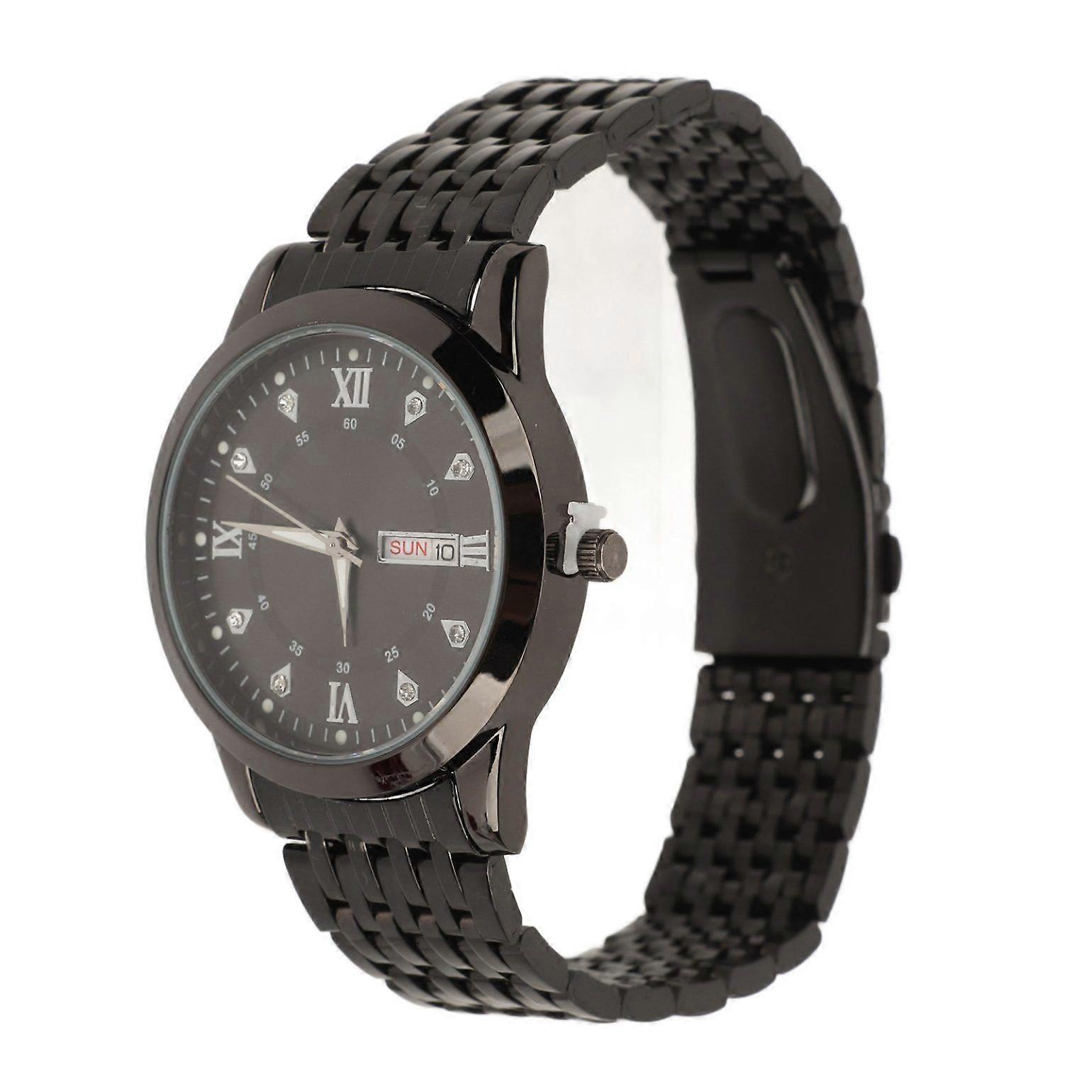 Men's Casual Luxury Quartz Watch with Luminous Day-Date Feature