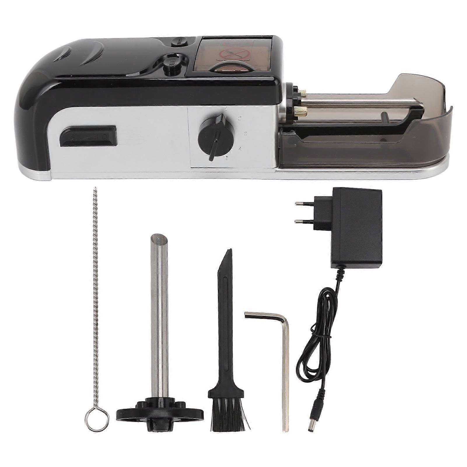 Electric Cigarette Rolling Machine Speed Adjustable Automatic Cigarette Injector Roller EU Plug 220V Black