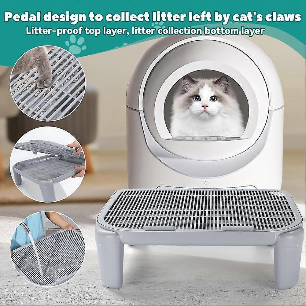 Justerbar kattramp för kattlåda Förhöjd kattsandsramp för kattlådor Double Layered Litt