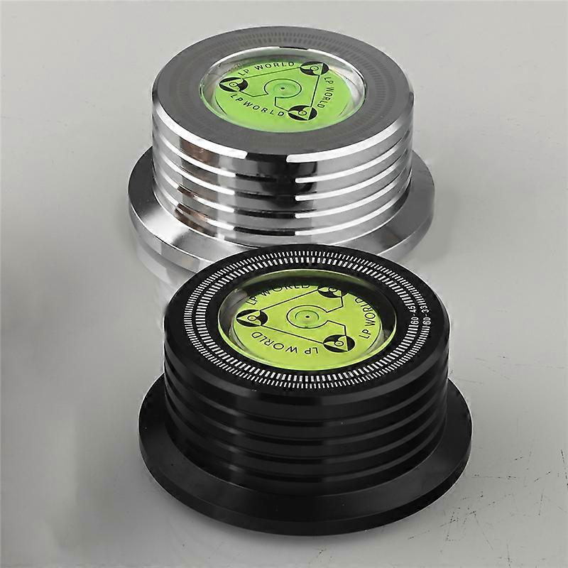 60Hz LP Vinyl Record Player Disc Turntable Stabilizer Bright Black