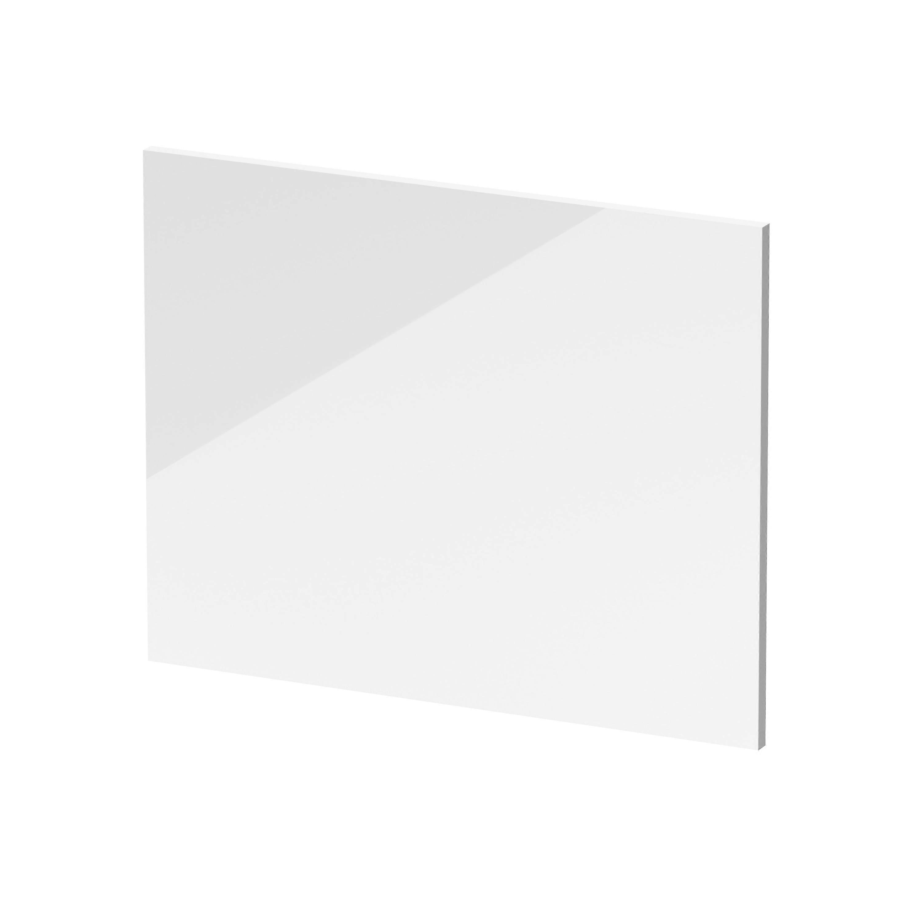 700mm Waterproof Square Shower Bath End Panel - Gloss White