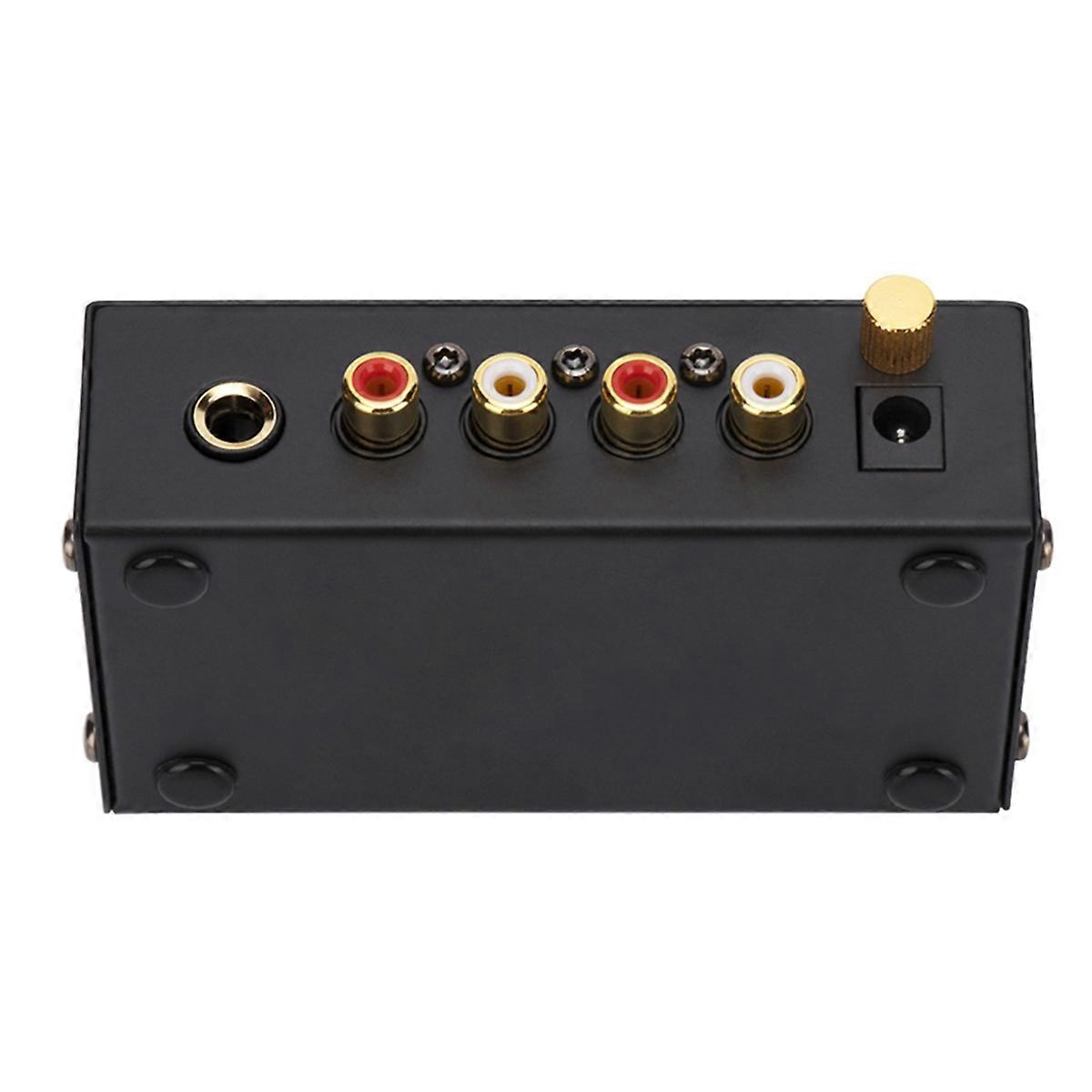 Préamplificateur Phono LiNKFOR PP400 Ultra-Compact Métal – Entrée/Sortie RCA + 1/4" TRS – Qualité Sonore Top