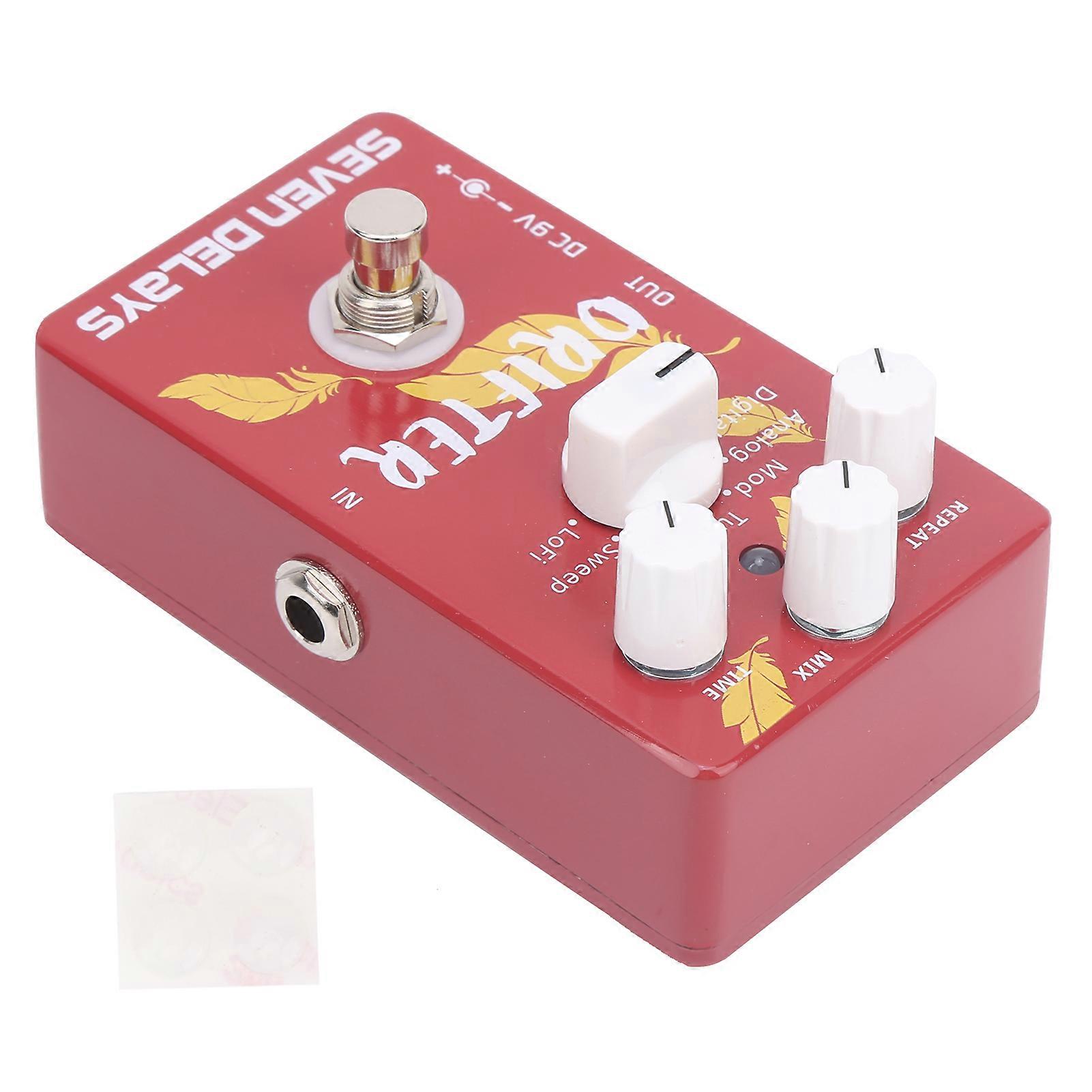 Delay Pedal Effector 7 Modes Effects Booster Modulation Harmonic Guitar Accessories DC 9V