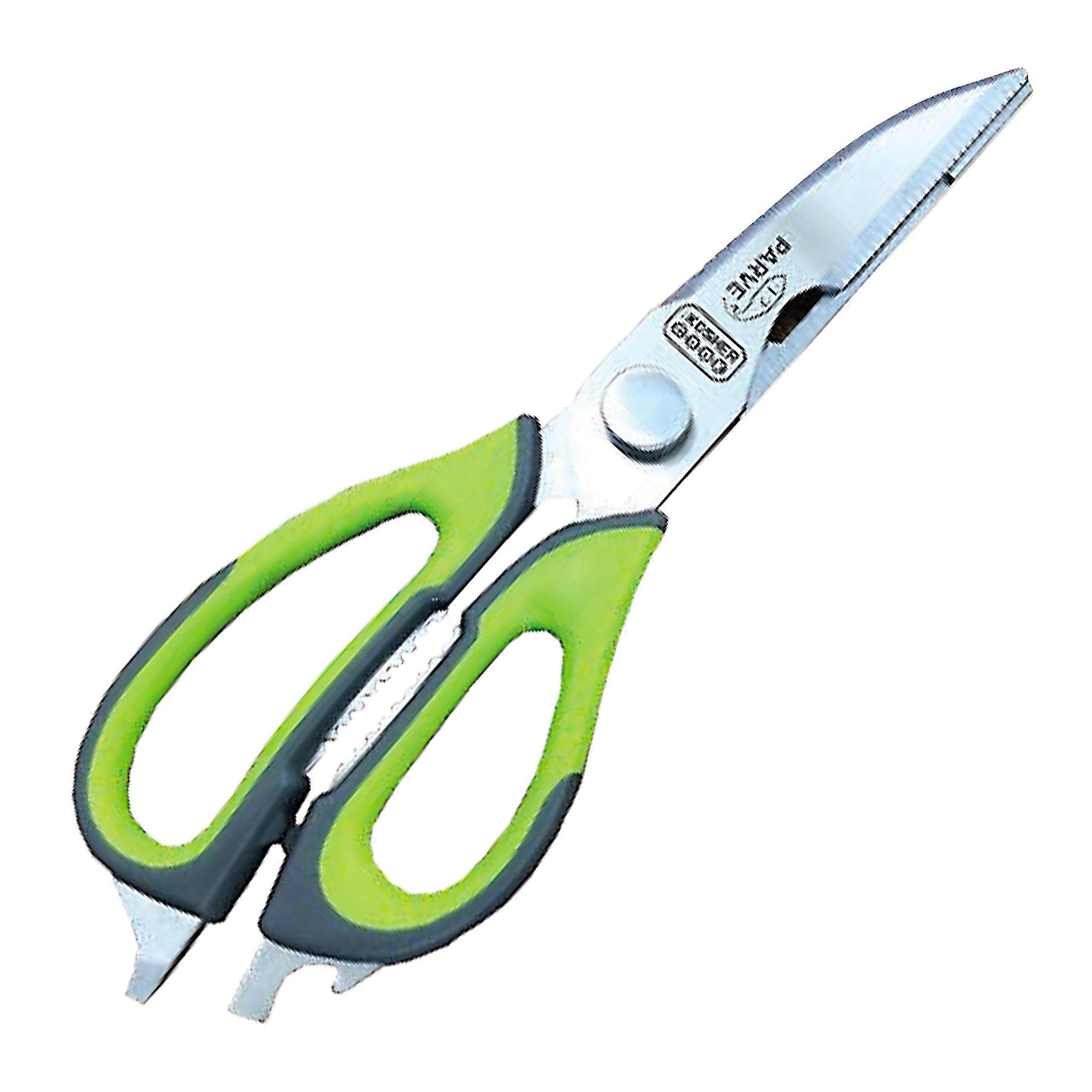 Parve Green Kitchen Shears Heavy-Duty Scissors With Ultra Sharp Blades Rubber Grip Handles Color Coded Kitchen Tools