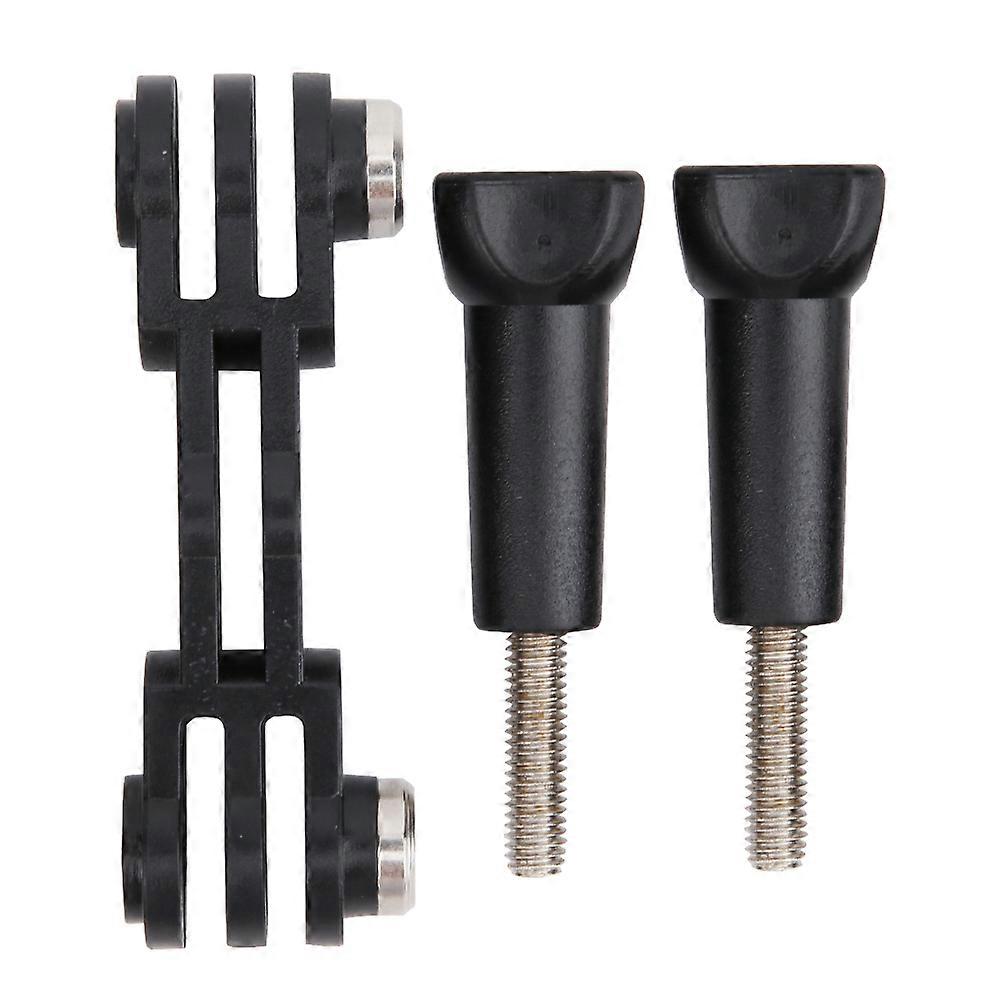 Black Plastic Double Head Mount Holder, LED Flash Light Tripod Bracket