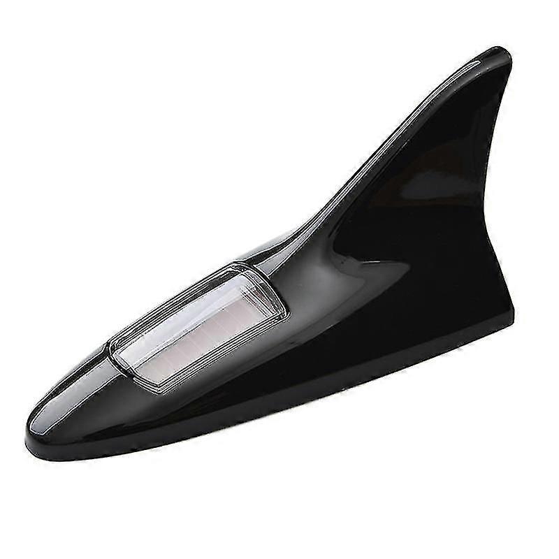 Universal Led Light Car Shark Fin Antenna With Solar Energy Auto Radio Signal