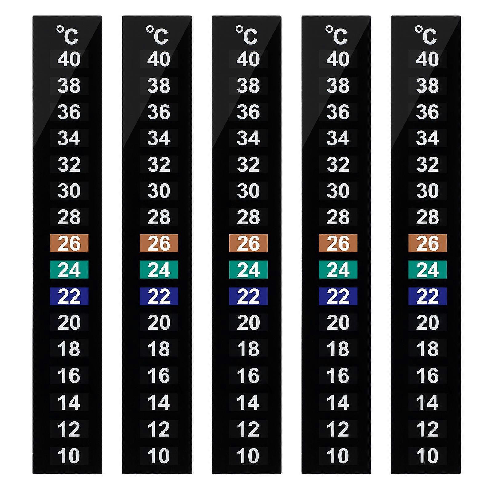 10pcs Traditional Stick-on Digital Temperature Thermometer Strip Degree Celsius System Display