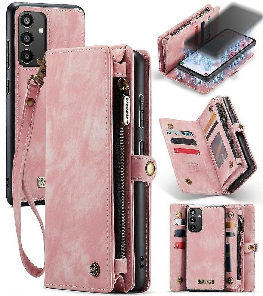 Gangxun Case For Samsung Galaxy A34 5G Wallet Cover Trifold With Strong Magnetic Detachable Card Hol