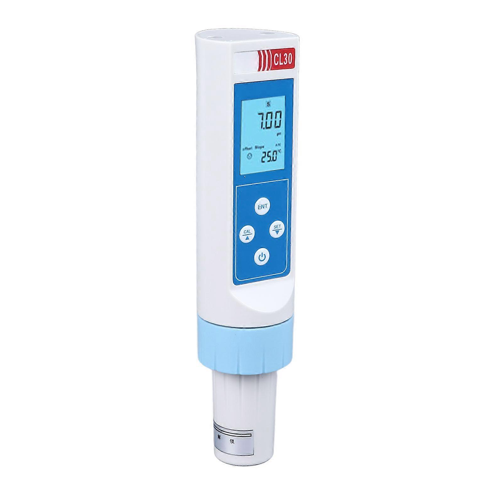 Test Pen High Accuracy Self Data Locking Backlit Display Chlorine Monitor for Pool Springs Spas