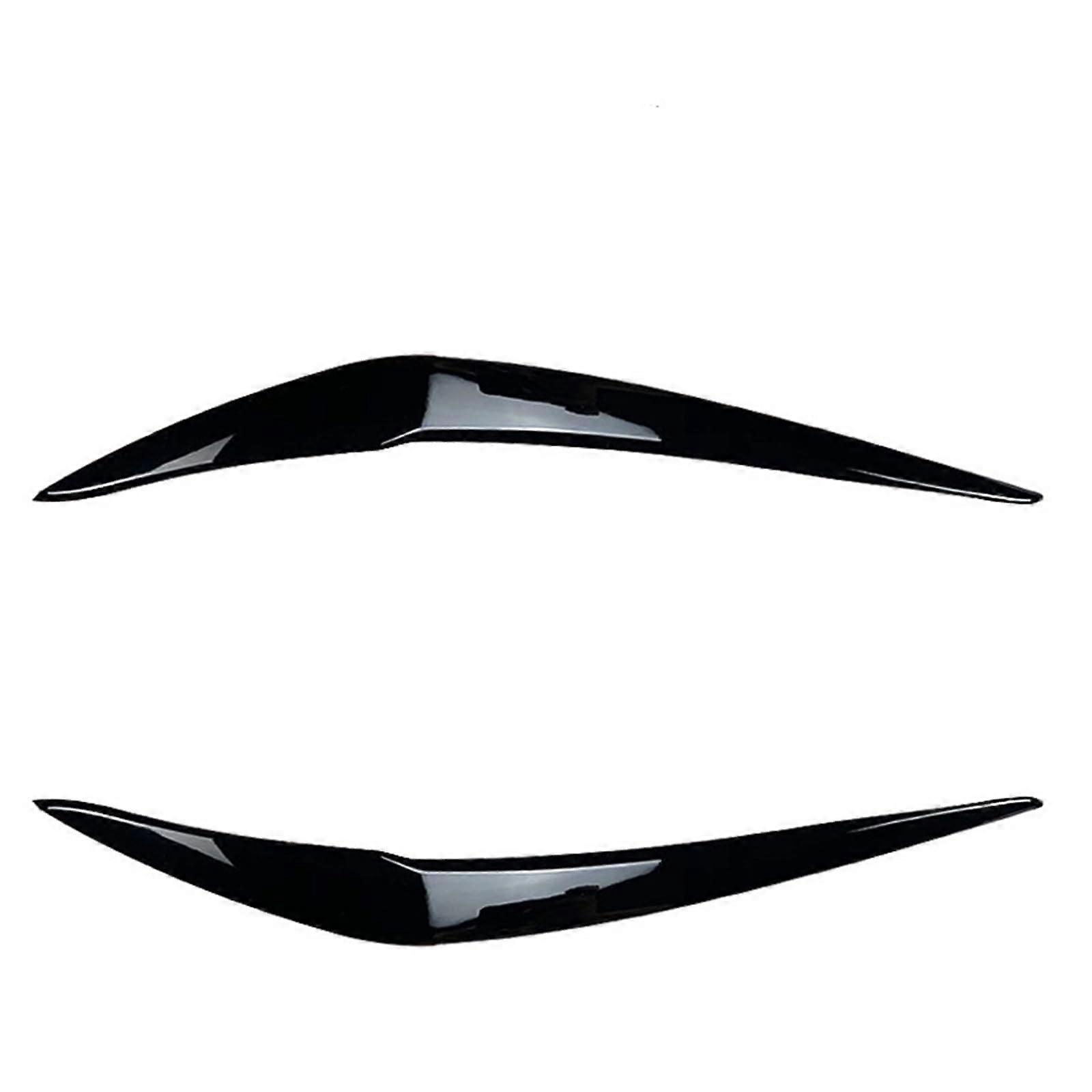 Car Headlight Eyebrow Eyelid Lamp Compatible with BMW 1 Series F20 F21 116i 118i 120i 125i M135i M140i Gloss Black Finish
