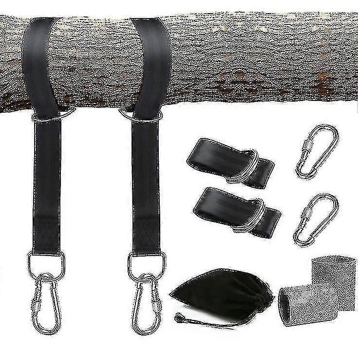 Tree Swing Straps Hanging Kit With Two Zinc Alloy Carabiners