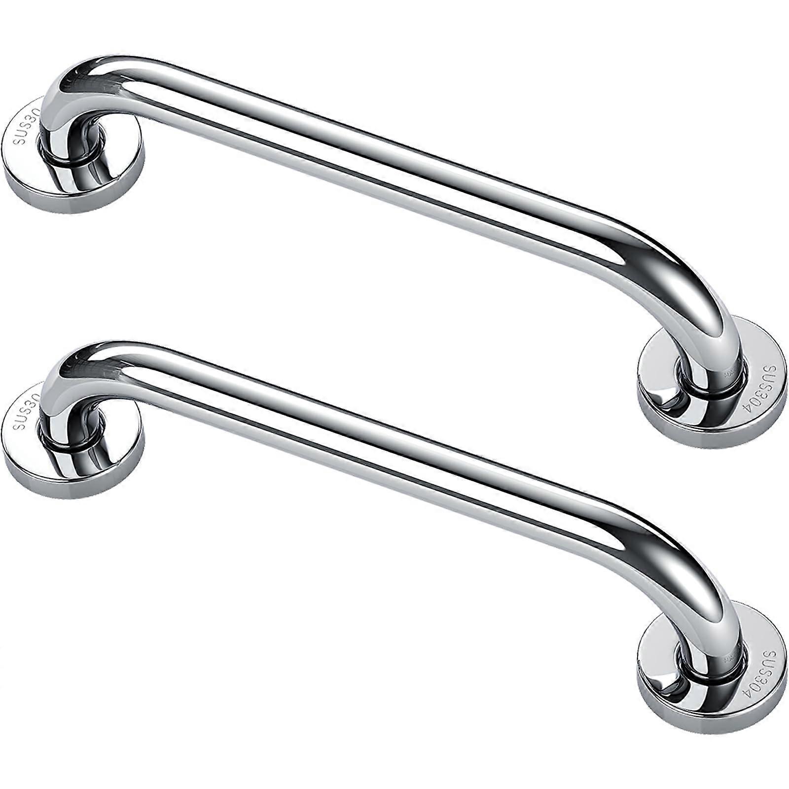 Stainless Steel Shower Grab Bars - 28 Inch Bathroom Grab Bar Handle Set of 2 for Shower Safety and Support