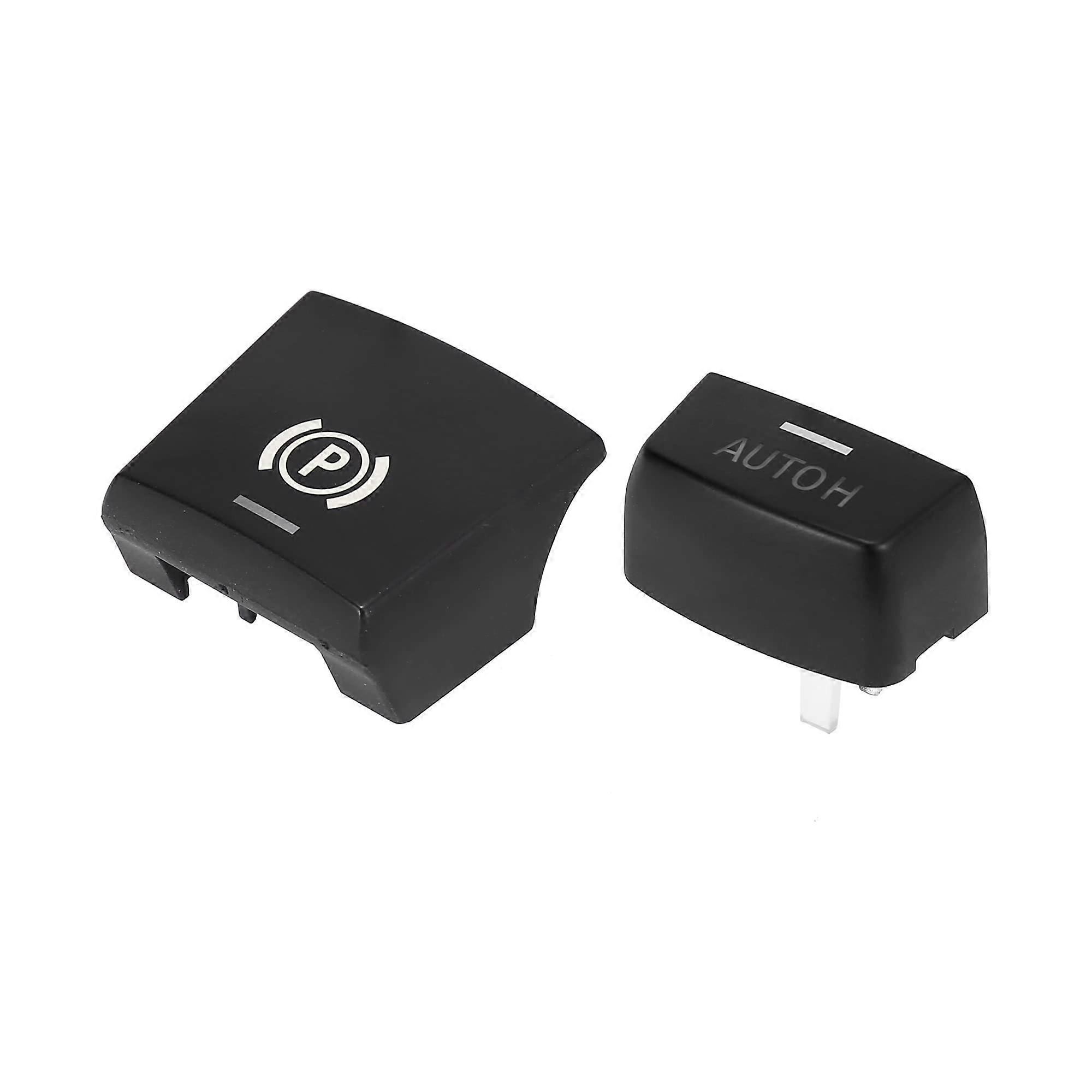 Parking Button Short Style Feet Electronic Parking Switch Brake P and AUTO H Button Cover Replacement Kit for BMW F01 F02 F07 F10 F12 F15 F16 F25 F26