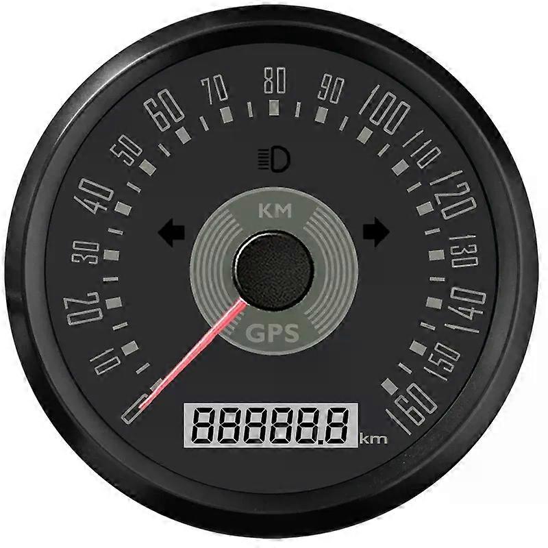 Classical 85mm GPS Speedometer Odometer Adjustable with Red and Yellow Backlight compatible for  Car Motorcycle Universal