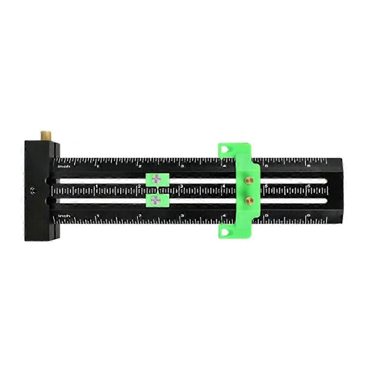 T-Shaped Double Line Marking Ruler+Steel Needle/Parallel/Vertical Marking Ruler Hole Scribe Marking Mark Ruler Metric