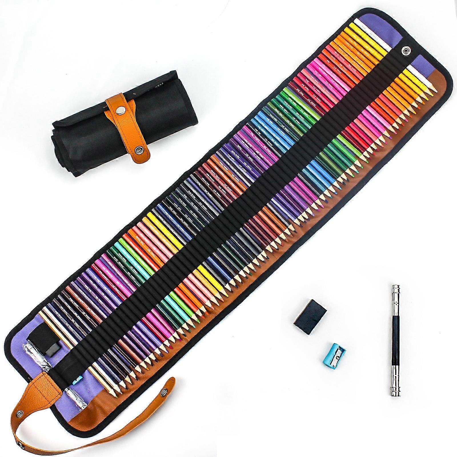 Oil colored pencil set, 72 colors, portable, foldable, multi-color