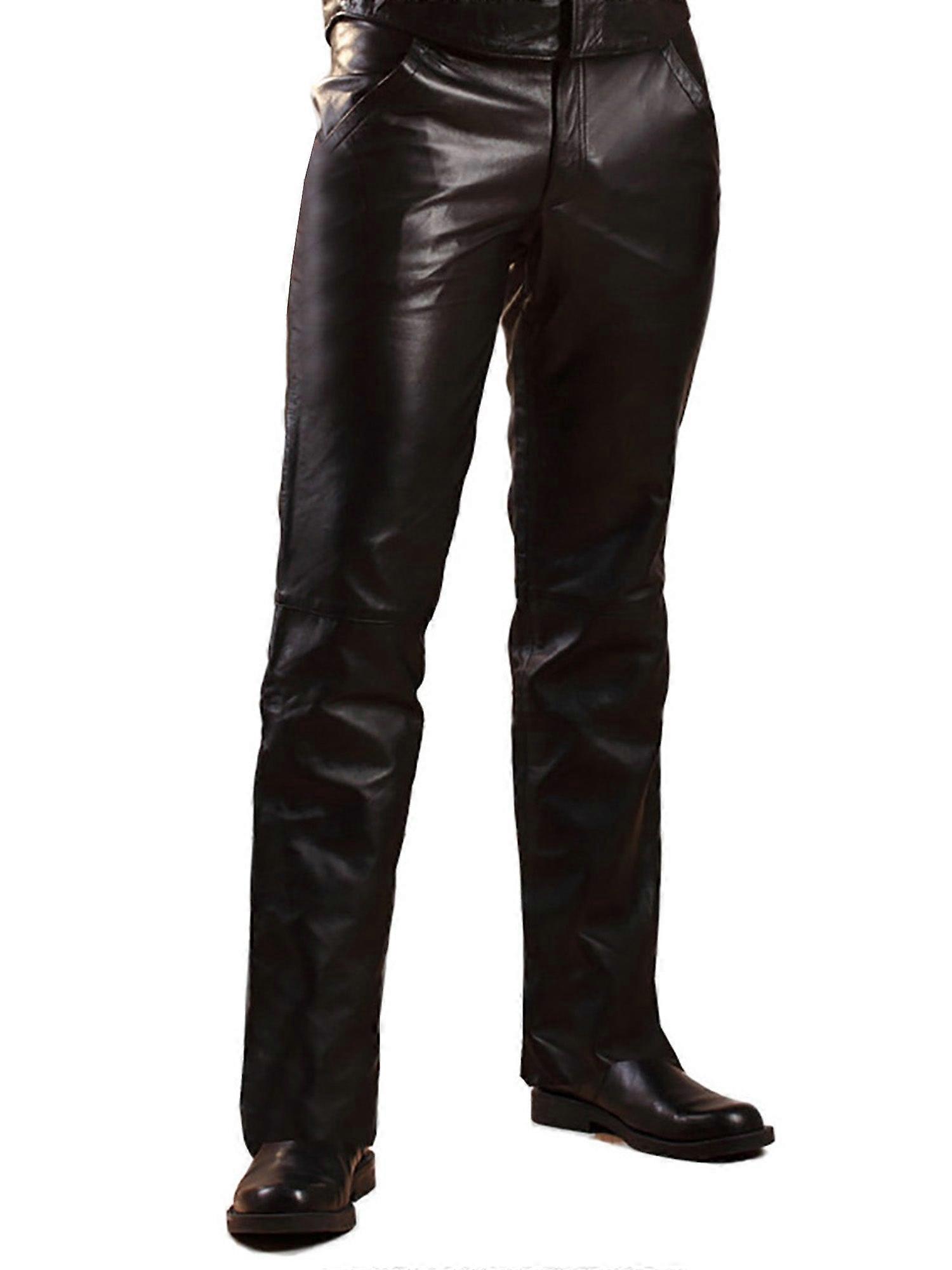 Mens Leather Classic Jeans
