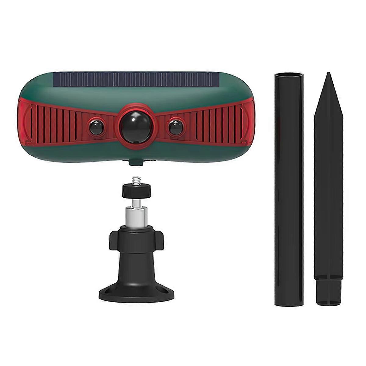 Solar Infrared Alarm Detector Barking 129Db Sound Warning Flashing Light Motion Sensor Security Ala