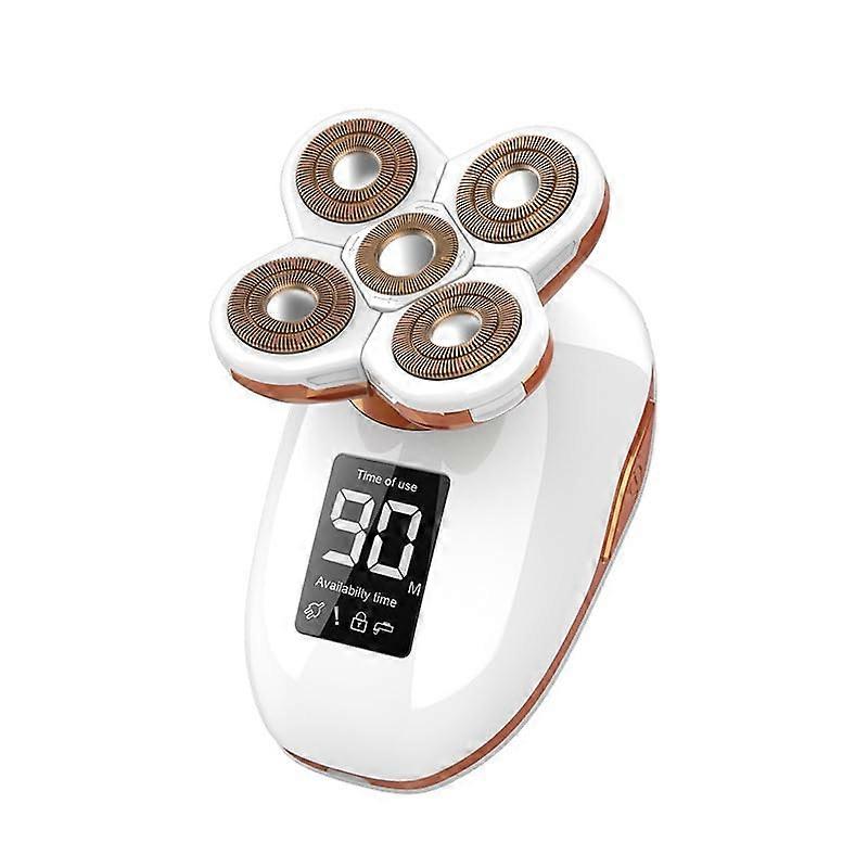 Electric Razors for Women - 3 in 1 Rechargeable Shaver with Detachable Head, 5D Wet and Dry Hair Remover for Legs and Arms, Rose Gold