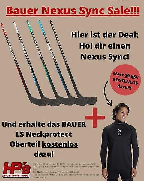 BAUER Comp Stick Nexus SYNC Grip - 60" - Flex 70 + Free Bauer LS Neckprotect!
